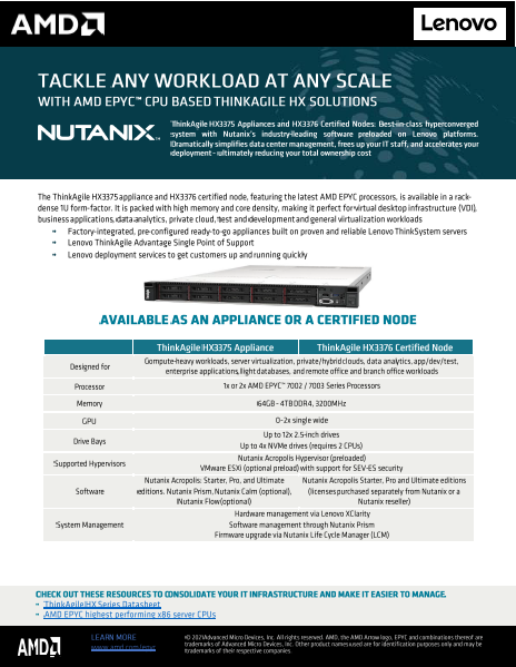 Solution Brief - ThinkAgile HX with AMD